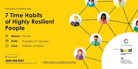 7 Time Habits of Highly Resilient People - online Boost Resilience Session tickets