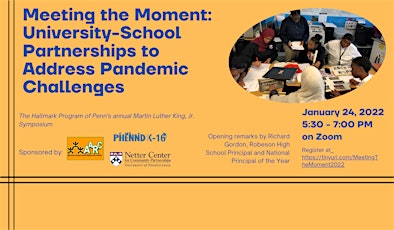 Meeting the Moment: University-School Partnerships to Address Pandemic Chal tickets