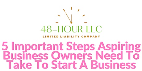 5 Important Steps Aspiring Business Owners Need To Take To Start A Business tickets