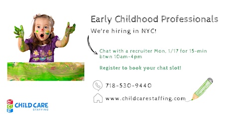 Virtual Open House for Early Childhood Educators - We're Hiring in NYC tickets