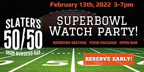 Superbowl Party at Slater's 50/50 ! tickets