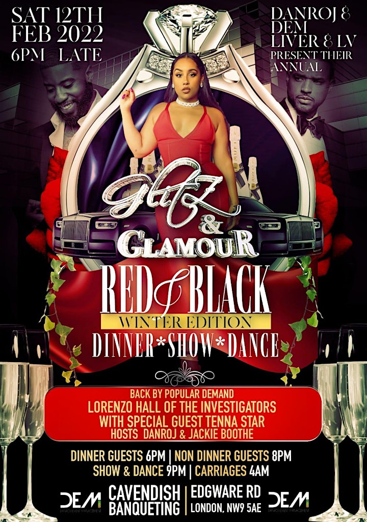 GLitz & Glamour  RED & BLACK Winter Soir'ee Dinner Show Dance image