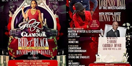 GLitz & Glamour  RED & BLACK Winter Soir'ee Dinner Show Dance tickets