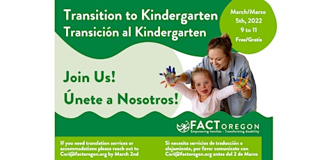 Transition to Kindergarten tickets