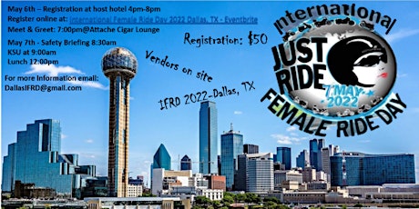 International Female Ride Day 2022 Dallas, TX tickets