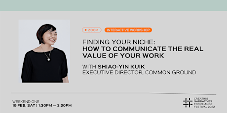 Finding Your Niche: How to Communicate the Real Value of Your Work tickets