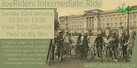 Intermediate Bike Ride from Olympic Park (View Tube) to Big Ben tickets