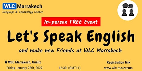 Let's Speak English  and make New Friends (FREE/in-person) billets