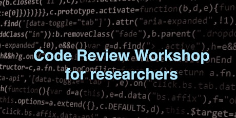 Code Review Workshop for researchers bilhetes