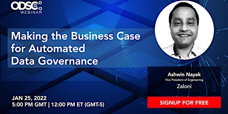 Webinar: "Making the Business Case for Automated Data Governance" tickets