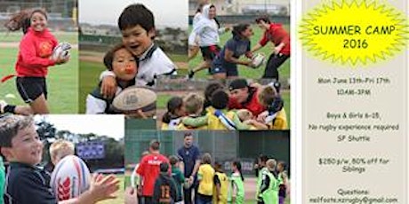 SFGG Rugby Youth (K-10th grade) Danny Barrett Summer Camp primary image