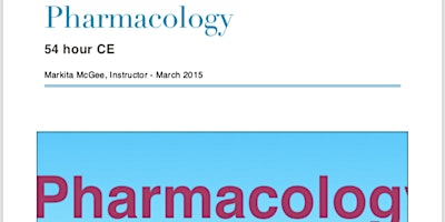 Primaire afbeelding van Cna to Lvn: 54hr Pharmacology online