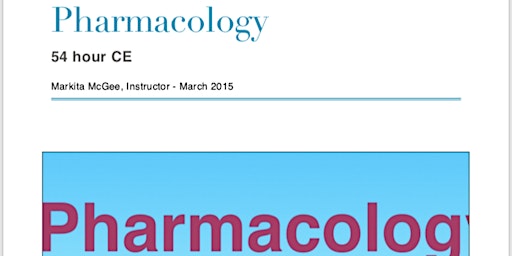 Cna to Lvn: 54hr Pharmacology online  primärbild