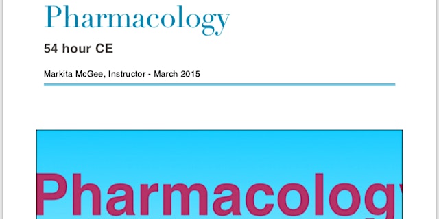 Image principale de Cna to Lvn: 54hr Pharmacology online
