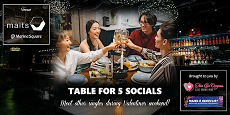 Table for 5 @ Malts, Marina Square | Age 35 to 50 Singles tickets