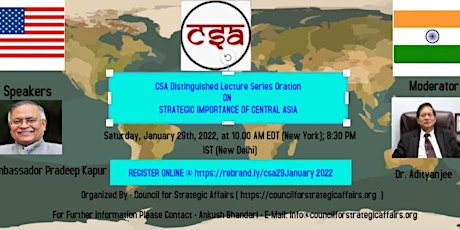 STRATEGIC IMPORTANCE OF CENTRAL ASIA Tickets
