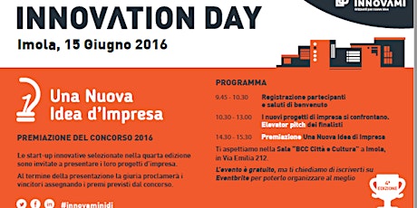 Immagine principale di INNOVATION DAY: IMOLA 15 GIUGNO 2016 