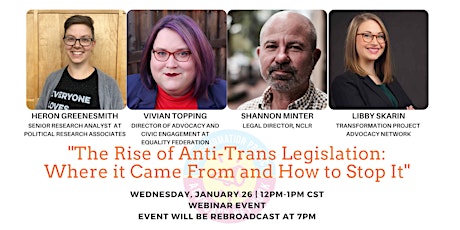 The Rise of Anti-Trans Legislation: Where it Came From and How to Stop It tickets