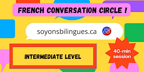 French Conversation Circle (Intermediate) billets