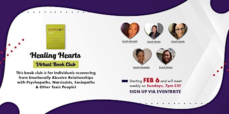 Healing Hearts Virtual Book Club tickets