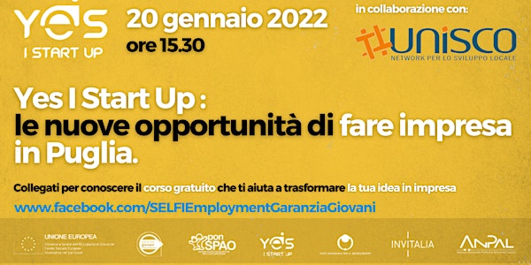 Yes I Start Up :  le nuove opportunità di fare impresa in Puglia.