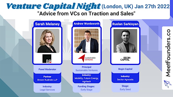 
		Venture Capital Night 2022 [London, UK] by MeetFounders image
