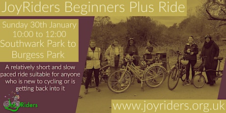 Beginners Plus Ride Southwark Park through Borough to Burgess Park tickets