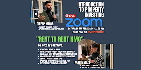 Introduction To Property Investing - Rent To Rent HMO tickets