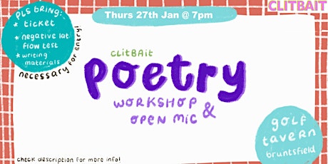 Feminist Poetry Workshop & Open Mic (monthly) tickets