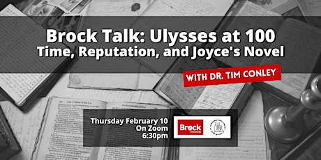 Brock Talks - Ulysses at 100: Time, Reputation, and Joyce's Novel tickets