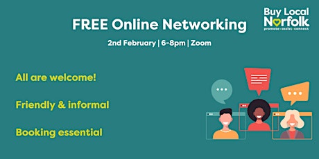 Buy Local Norfolk FREE Online Networking - 2nd Feb 2022 tickets