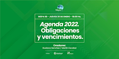 Imagen principal de WEPA: Agenda 2022, obligaciones y vencimientos