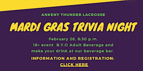 Ankeny Thunder Lacrosse Trivia Night Fund Raiser tickets