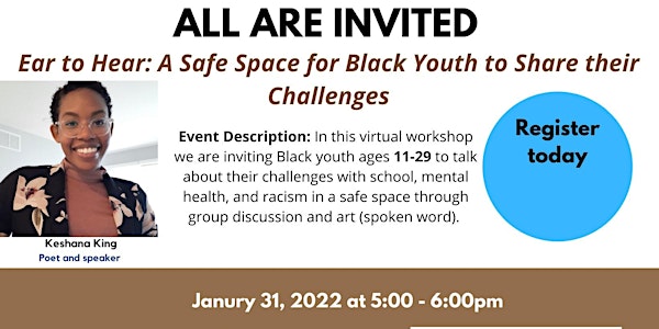Ear to Hear: A Safe Space for Black Youth to Share their