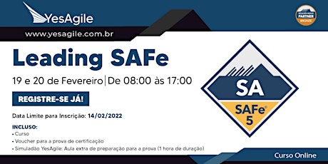 Leading SAFe com certificação SAFe® Agilist - Online - Português bilhetes