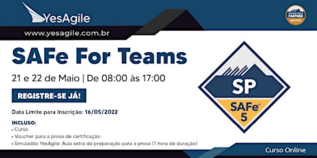 SAFe for Teams com certificação SAFe® Practitioner - Online - Português