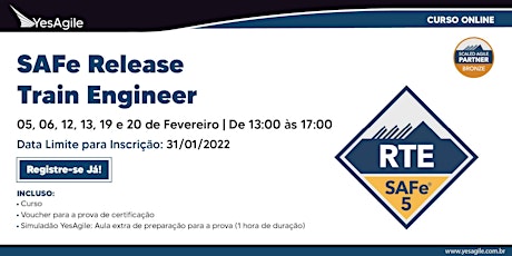 SAFe Release Train Engineer com certificação SAFe® RTE - Online - Português