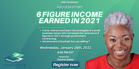Success Story - 6 figure income earned in 2021 tickets