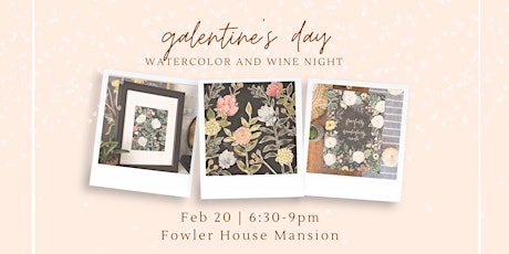 Galentine's Day Watercolor and Wine Night