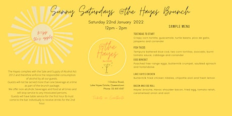 Sunny Saturday's @the hayes Brunch tickets