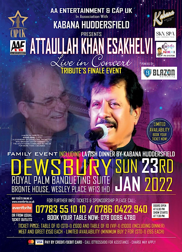 ATTAULAH KHAN ESAKHELVI LIVE IN CONCERT DEWSBURY - UK TOUR 2022 image