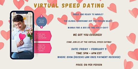 Valentines Day Virtual Speed Dating bilhetes