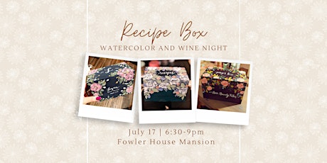 Watercolor and Wine Night: Recipe Box Painting