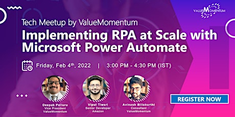 Implementing RPA at Scale with Microsoft Power Automate bilhetes