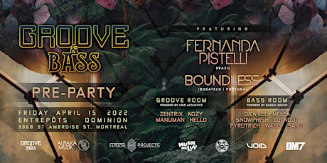Groove & Bass Pre-Party ft. Fernanda Pistelli [BR] + Boundless [PT] tickets