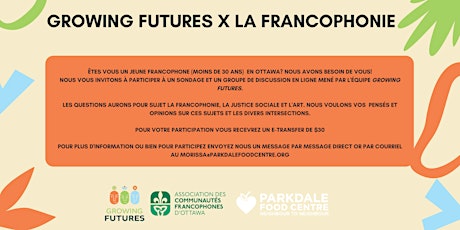 GROWING FUTURES X LA FRANCOPHONIE tickets
