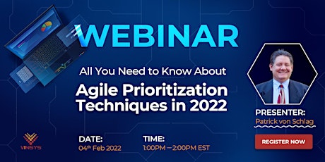 Agile Prioritization Techniques in 2022 - Best practices (Free Webinar) tickets