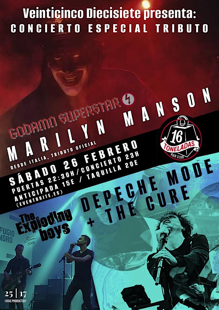 Imagen de ESPECIAL TRIBUTO INTERNACIONAL DEPECHE MODE, THE CURE Y MARILYN MANSON!!!!!