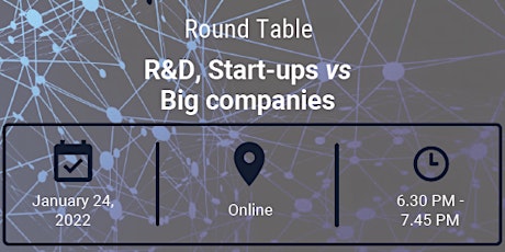 Image principale de Round Table BioTechno Paris - R&D in Startups vs B