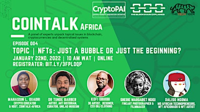 CoinTalk - Africa, Episode 004, NFTs: A Bubble Or Just The Beginning primary image